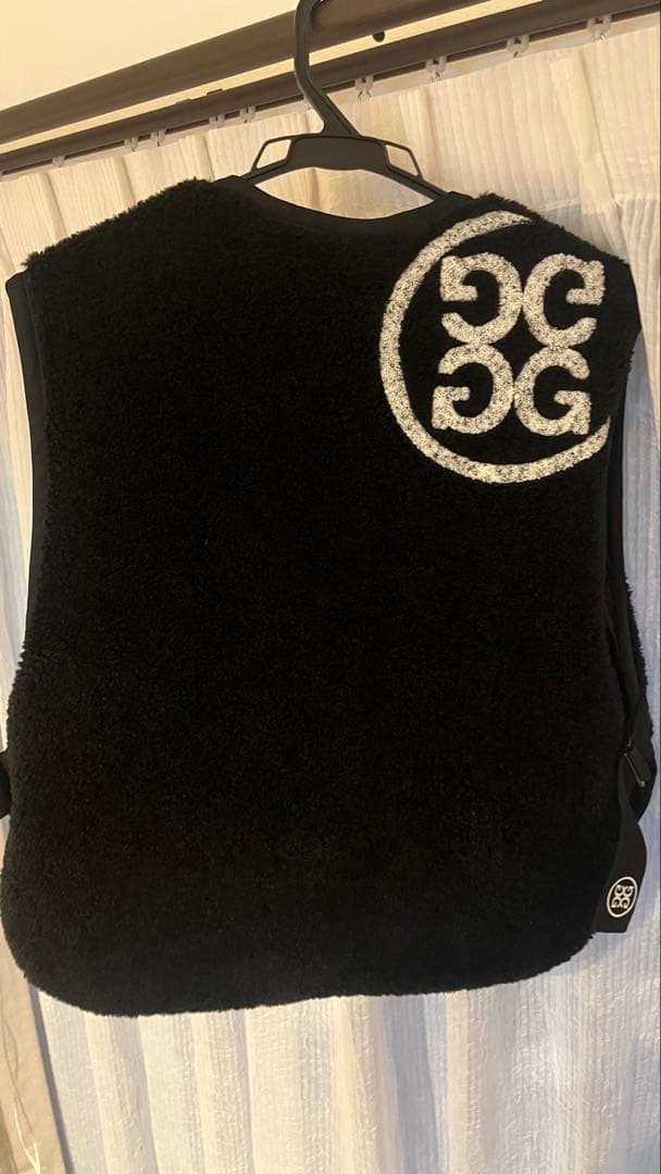 G/FORE ジップアップベスト ブラック ホワイト