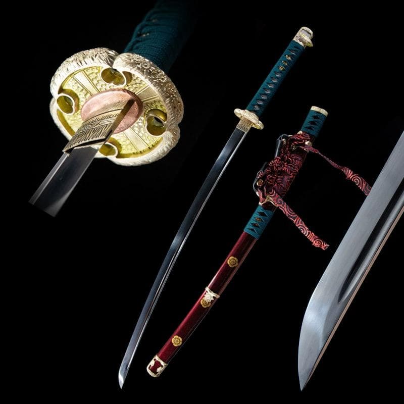 月天紅舞太刀 日本刀 模造刀 居合刀 武士道 武蔵 鑑賞用 手鍛造打