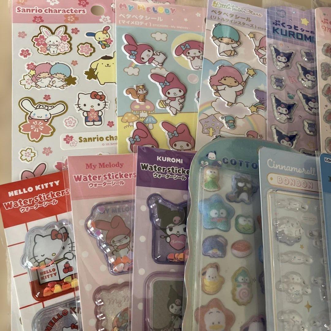 ボンボンドロップシールミニ　ウォーターシール　　コットンパフィー　サンリオ