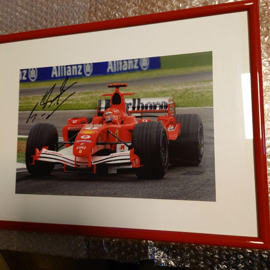 ミハエルシューマッハ　額装パネル写真　直筆サイン入り