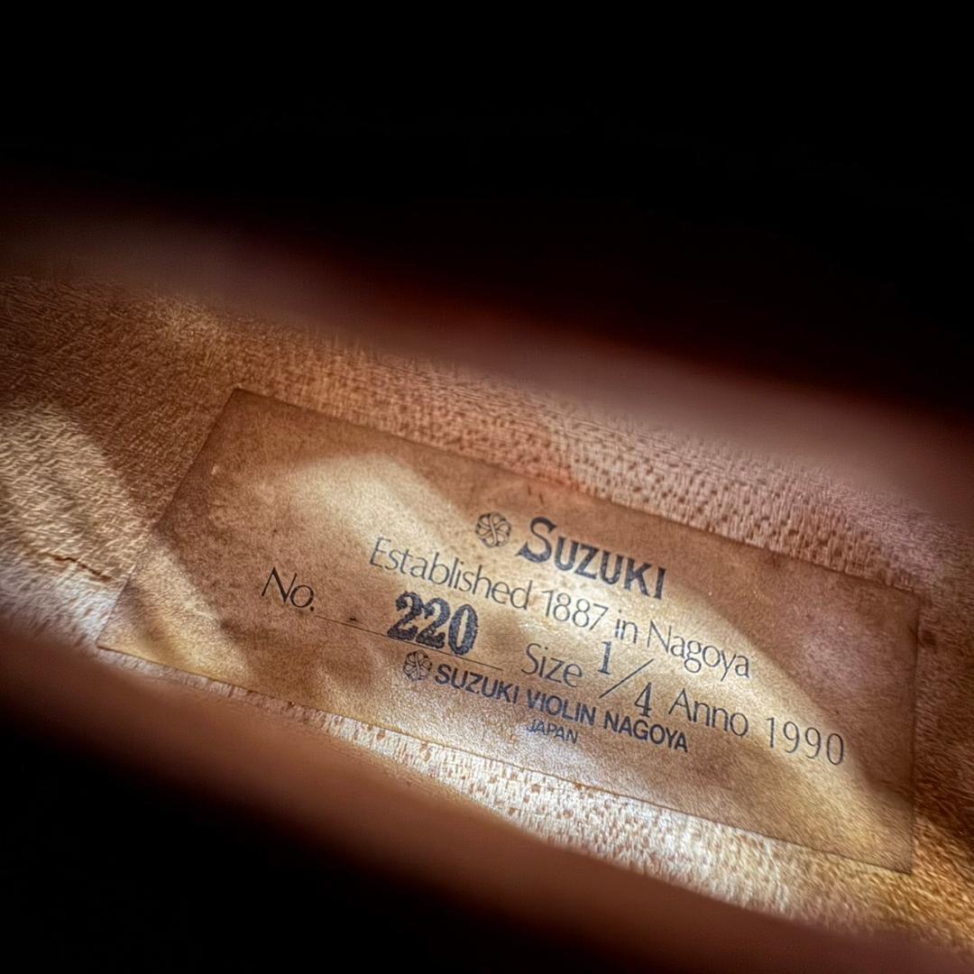☆スズキバイオリン　SUZUKI　1/4　No.220　1990　ケース付き