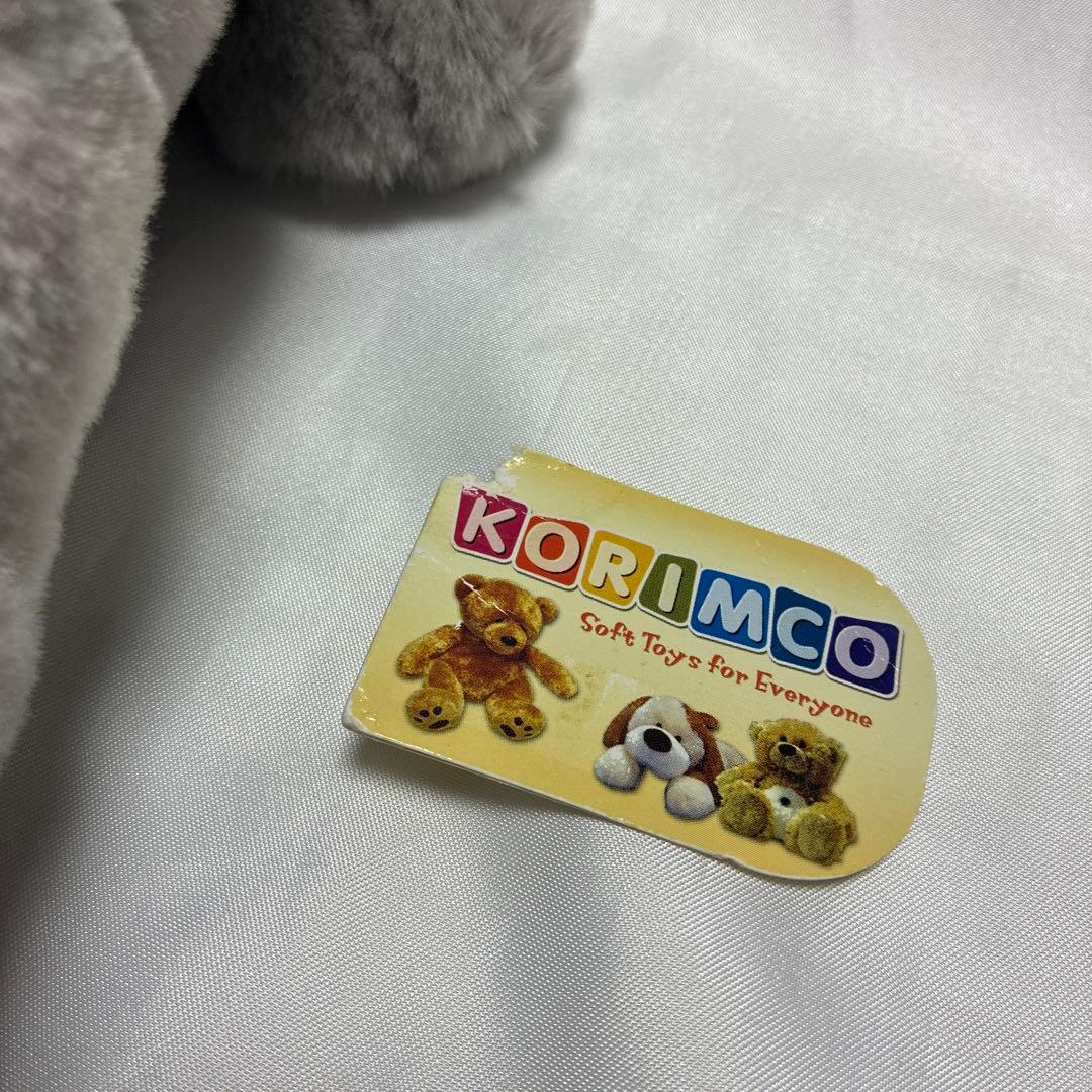稀少　KORIMCO グレーの象のぬいぐるみ パペット　指人形　新品　ぞうさん