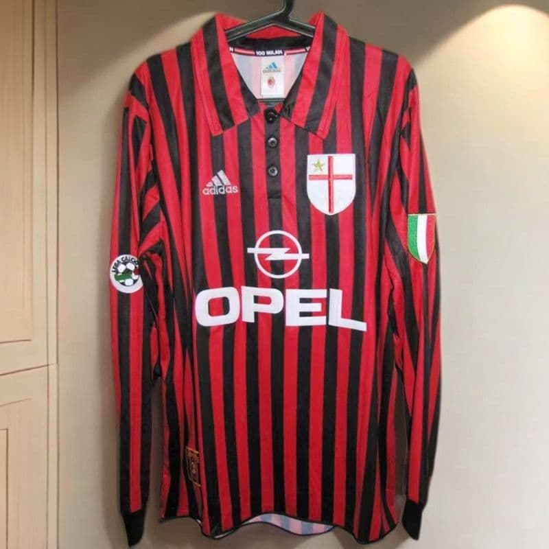 99-00 ACミラン MALDINI 3番 長袖 シャツ