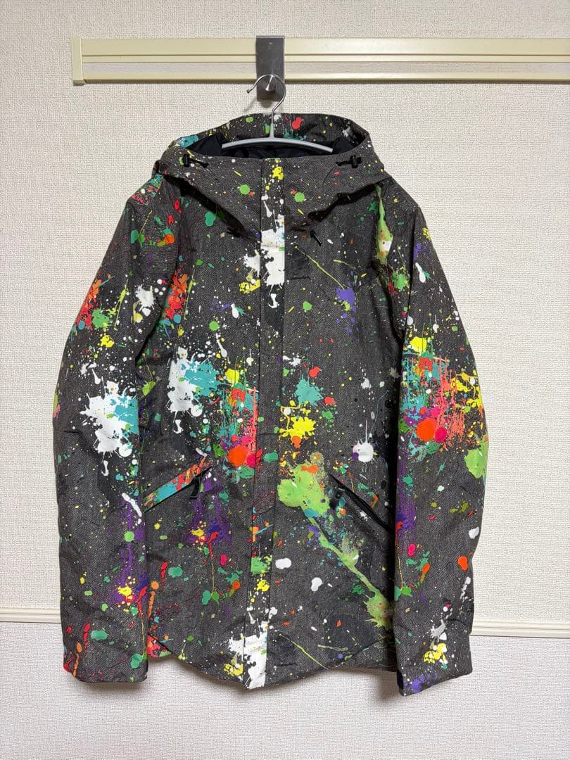 BURTON ペイント加工スノーボードジャケット M