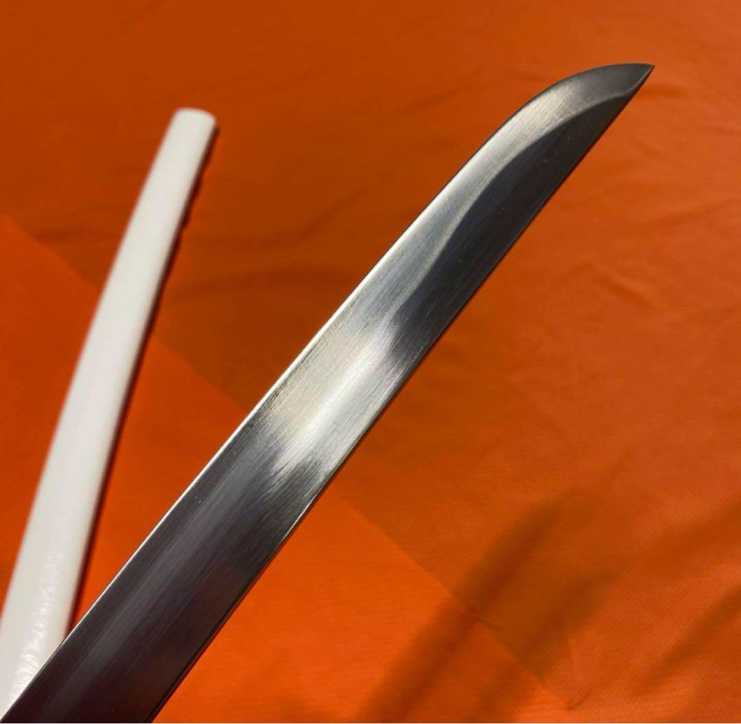 高級模造刀 白柄 桜彫透し鍔 白鞘