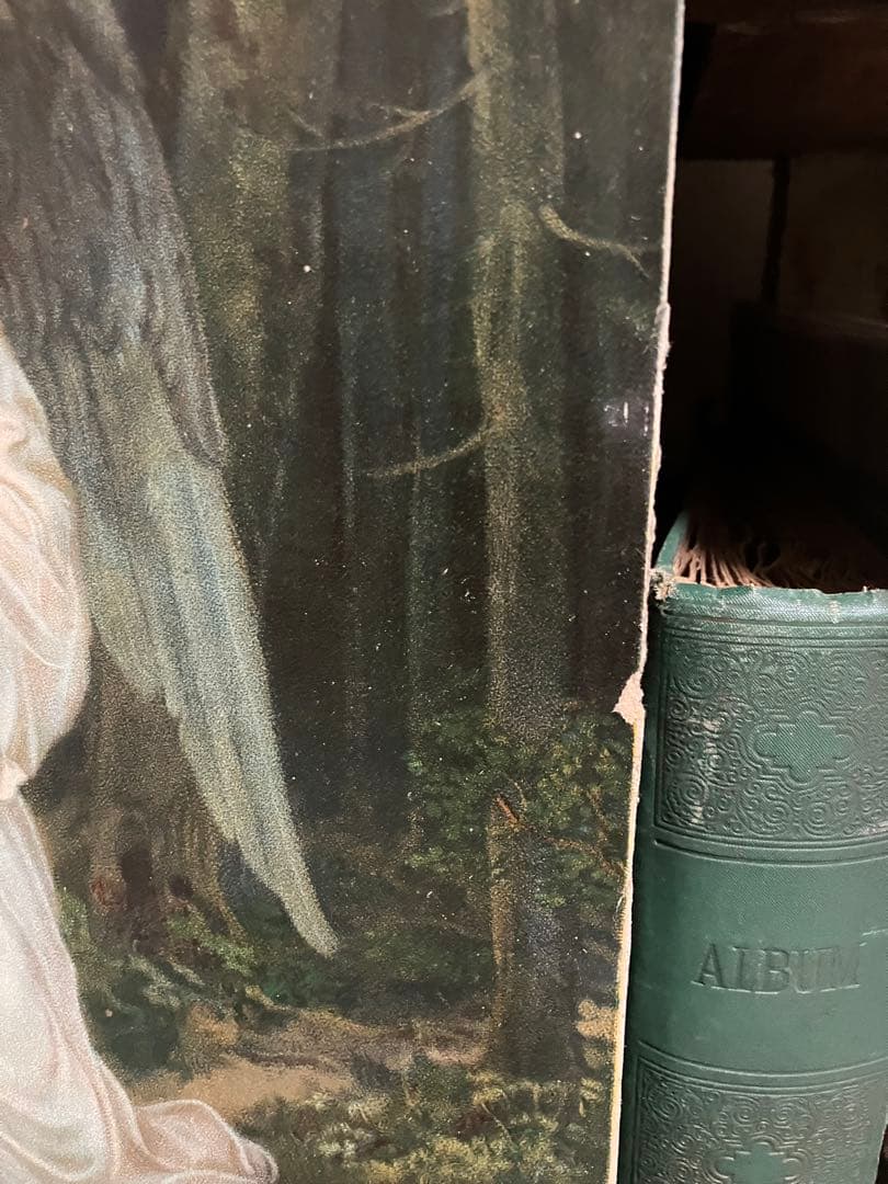 激安 アンティーククロモス　赤ずきんちゃんを守る守護の天使　激レア　大サイズ