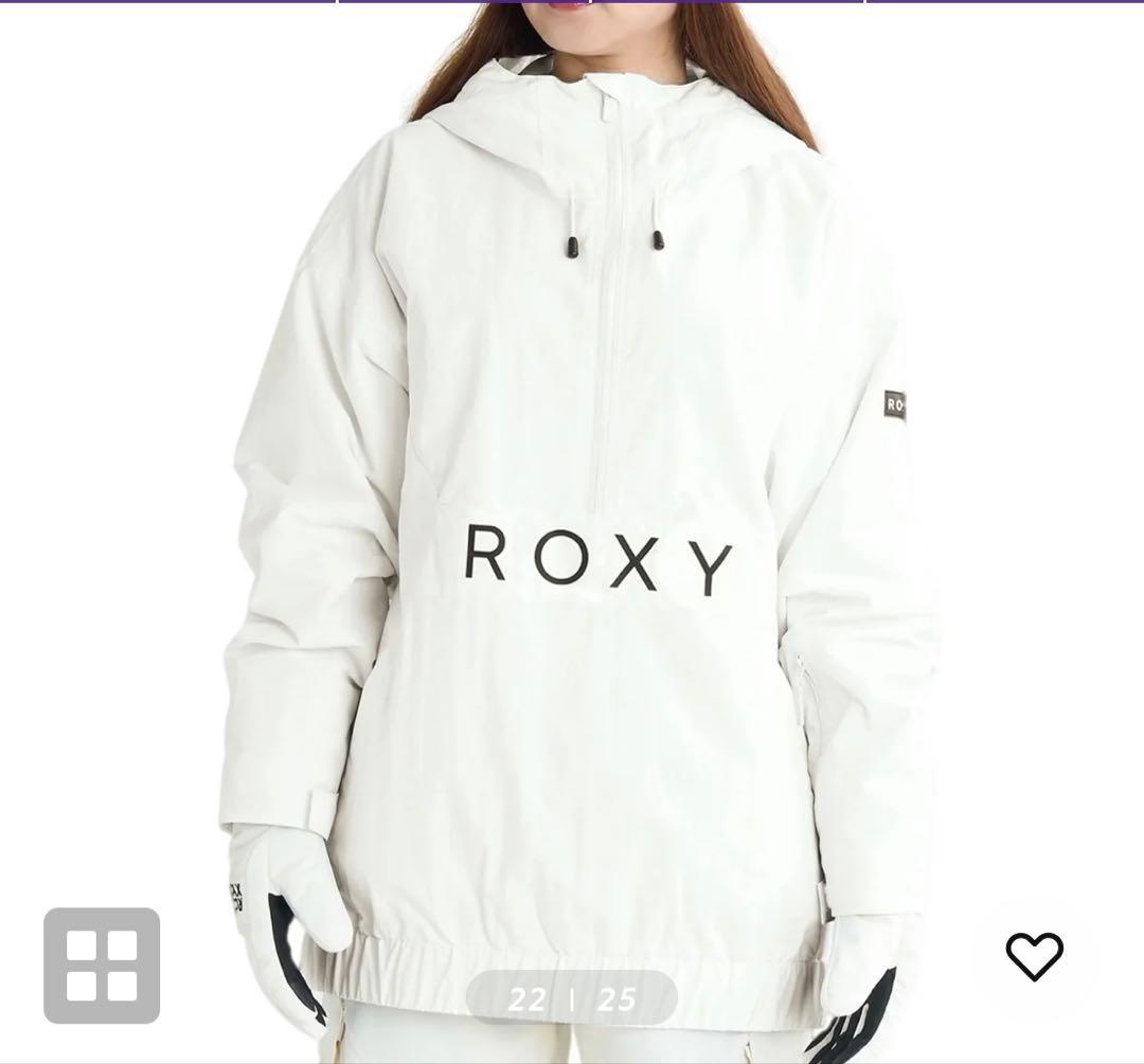 ROXY ホワイト スノーボード　スキー　ウェア　ジャケット