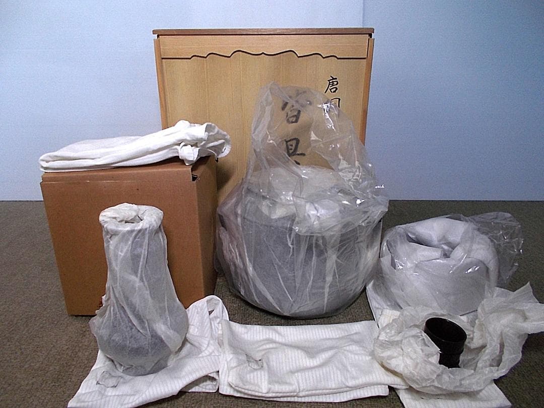 未使用含む 高岡銅器 唐銅皆具 鋳師:金森左兵衛 台子皆具 共箱 送料込み