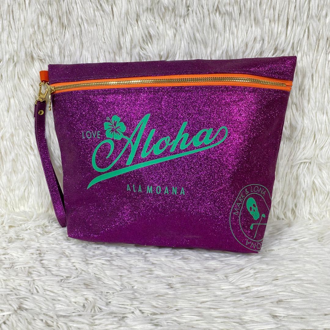『MARK & LON』ラメ入り Hawaii ポーチ クラッチバック