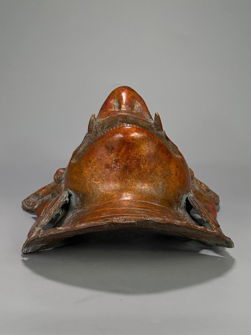 仏教美術　18世紀頃喜馬拉雅仏教　ヒマラヤ銅製面具　ヴァラーハ像　婆利迦古物保証