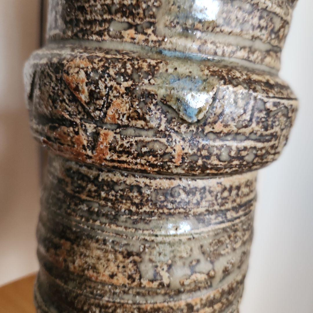 時代自然灰秞瀬戸焼花入れ箱付き