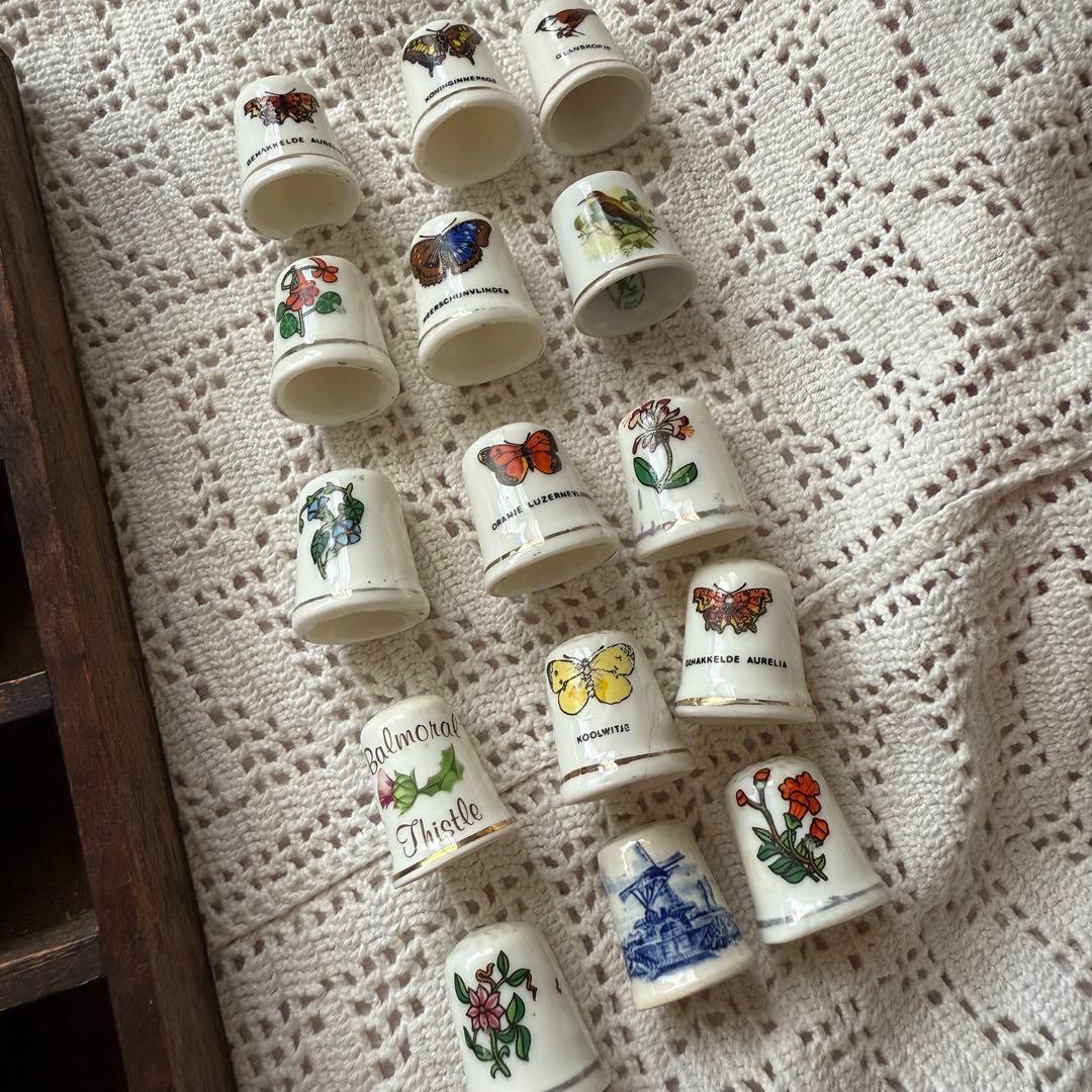 アンティークシンブルラック&シンブル15個セット