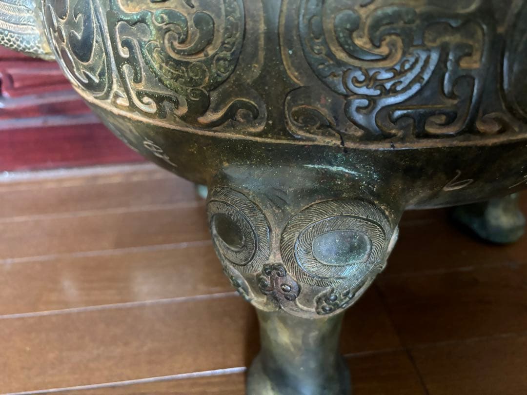 中国古美術　特大青銅器 盉 高さ：約50cm 重さ：約10kg