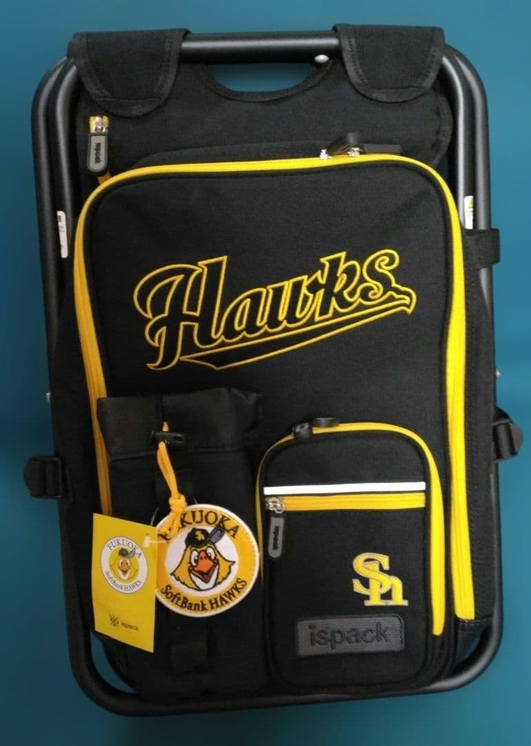 SoftBankHAWKSオリジナルイス付リュック 黒/黄色