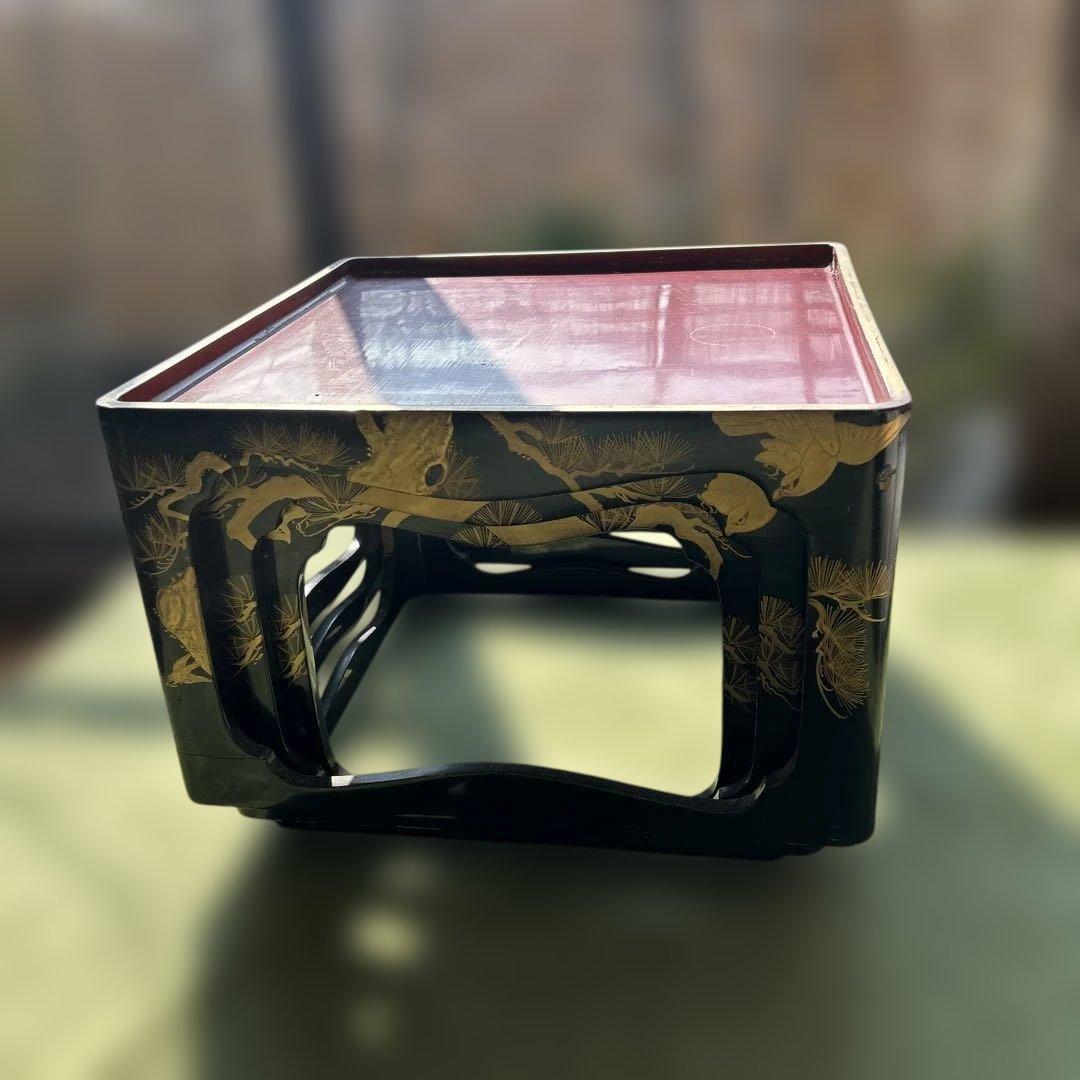 【送料込】漆　蒔絵　台セット　入れ子　アンティーク