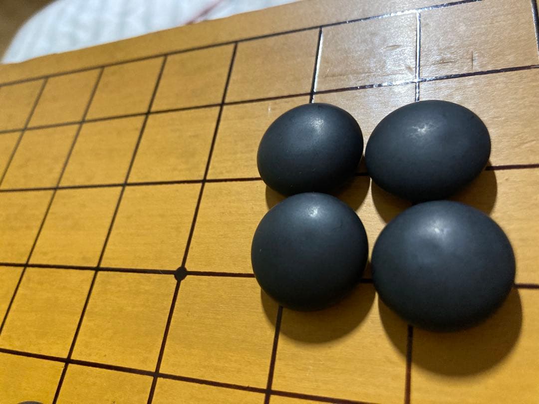 【美品】【再値下げ】　蛤碁石181個　那智黒石182個　35号　欅碁笥セット