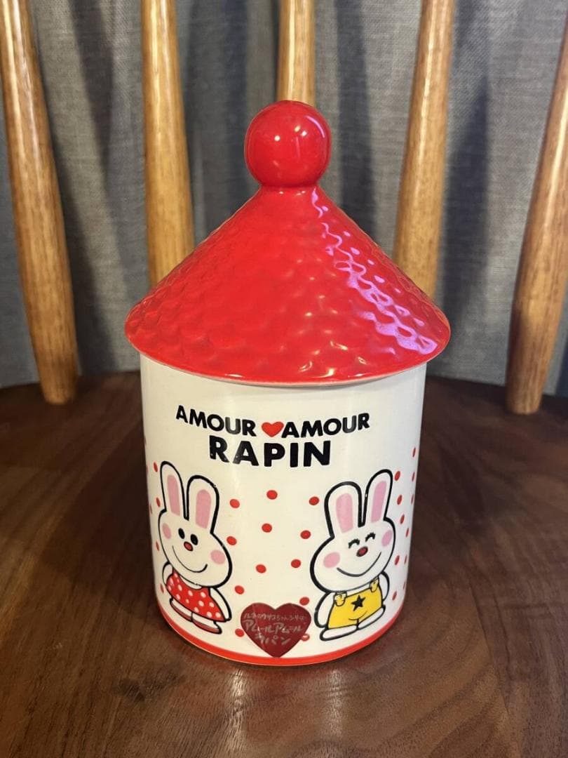 内藤ルネ　アムールラパン　ハウス型　小物入れ　昭和レトロ　当時品