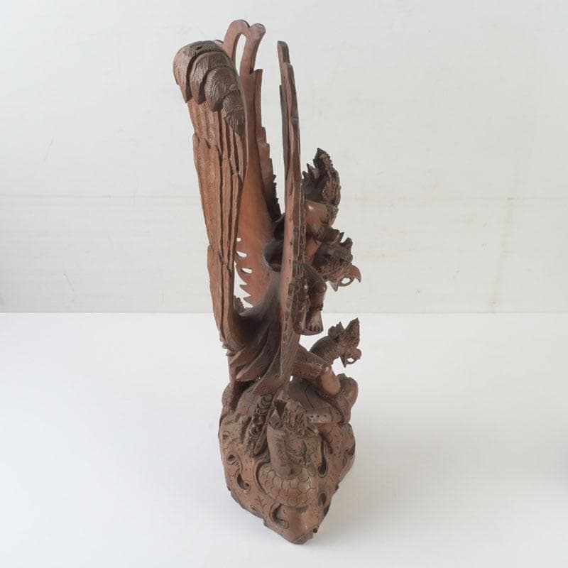 バリ島　インドネシア　木彫　ガルーダ像　置物　C　9848A