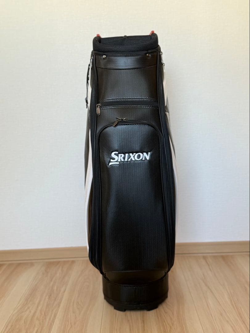 【美品】スリクソン キャディバッグ GGC-S166 軽量 ブラック/ホワイト