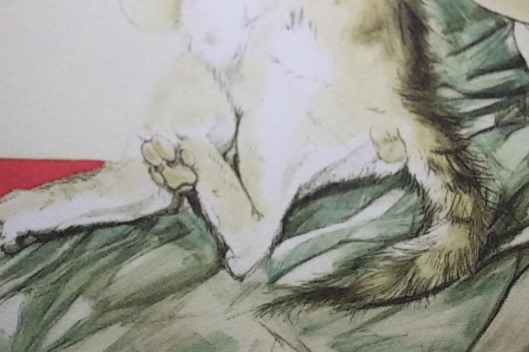 藤田嗣治 エスタンプリトグラフ「猫を抱く少女」 3/75