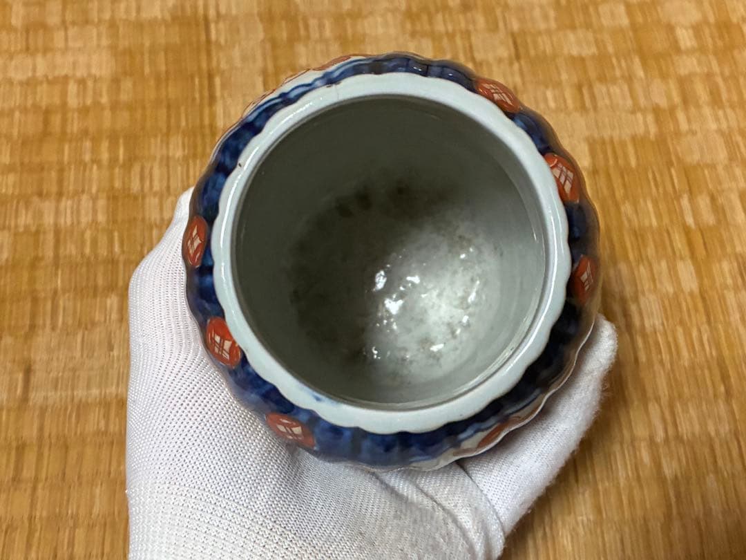 古伊万里 色絵 小壷 花入 花瓶 箱付 元禄