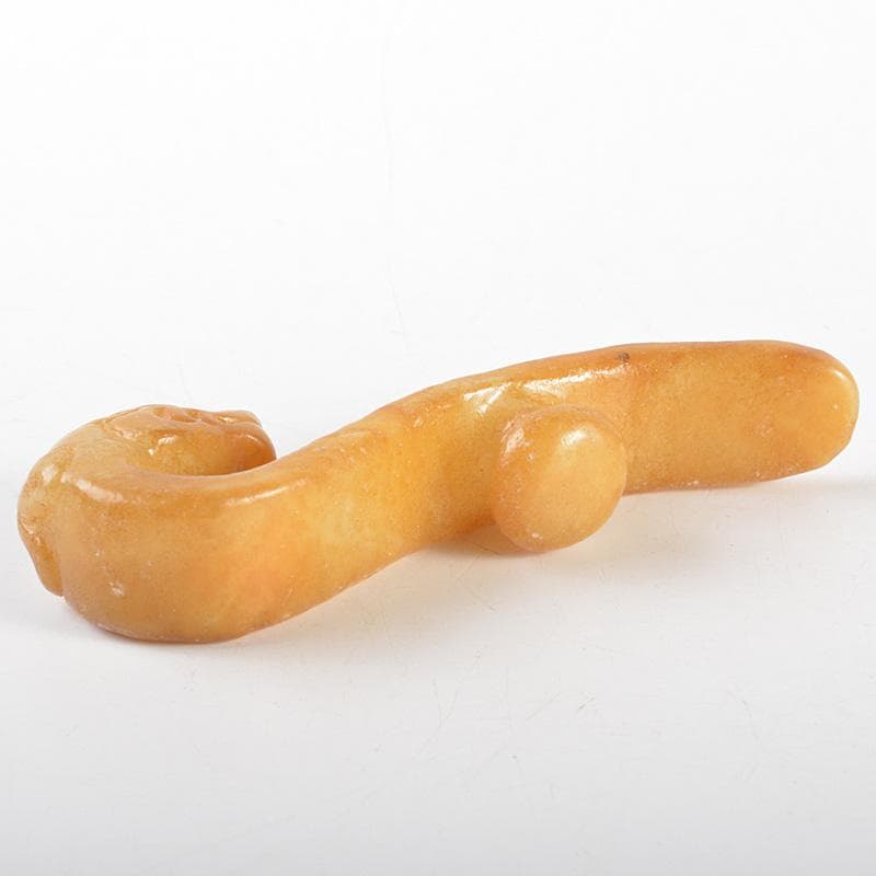 中国　玉石彫刻　神獣刻　帯鉤　筆架　置物　C　7341E