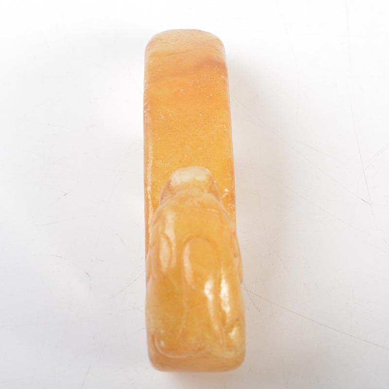 中国　玉石彫刻　神獣刻　帯鉤　筆架　置物　C　7341E
