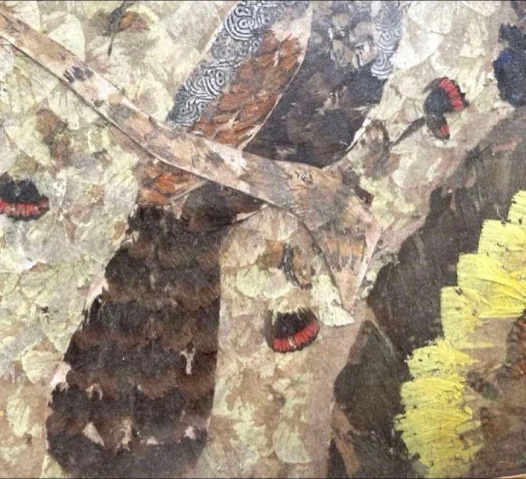 蝶の羽の貼り絵