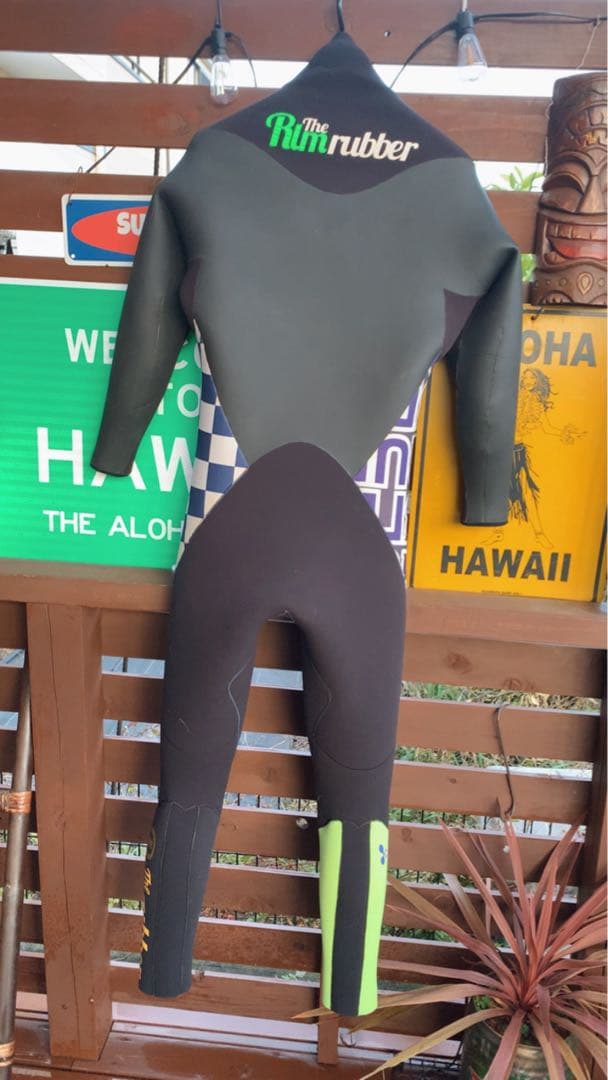 The Rim セミドライウエットスーツ ブラック/グリーン