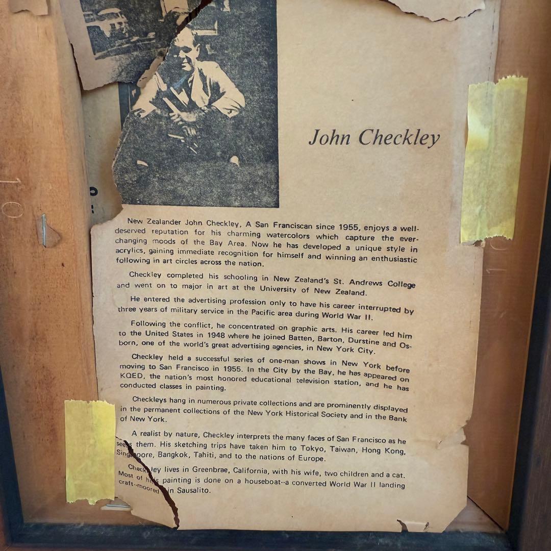 【お値下げ】ヴィンテージ アクリルペイント ゴールデンゲートブリッジ 風景画