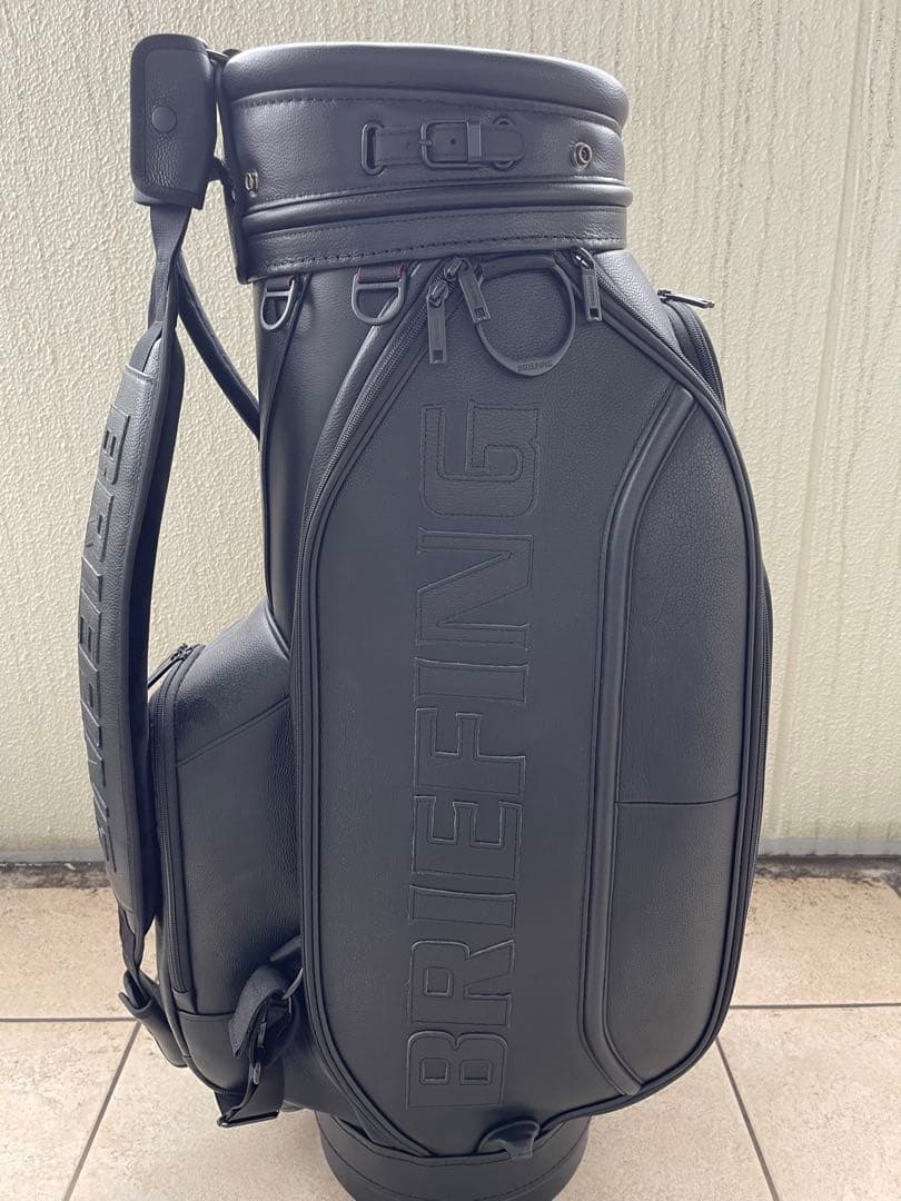 BRIEFING CR-11 ブラックレザーキャディバッグ&ヘッドカバー