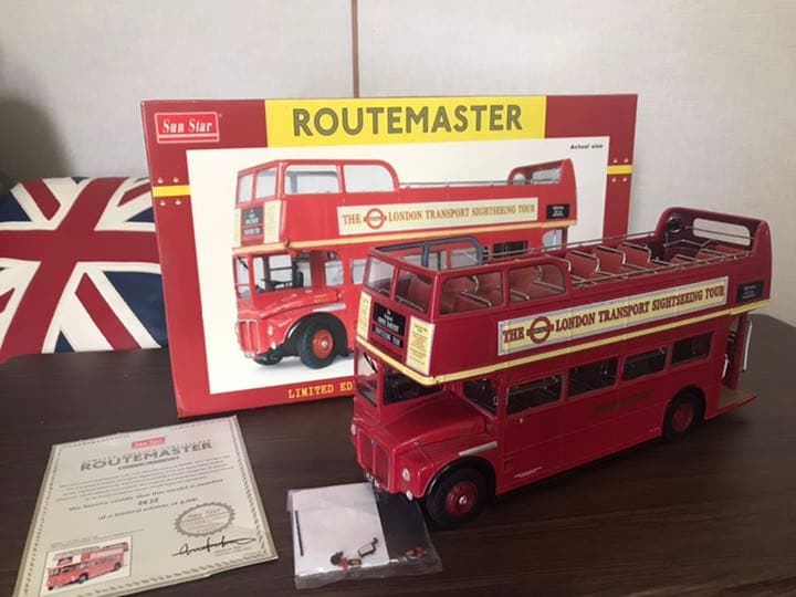 展示品美品　絶版1/24 サンスター製ロンドンバスオープンデッキ
