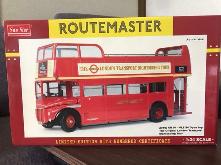 展示品美品　絶版1/24 サンスター製ロンドンバスオープンデッキ