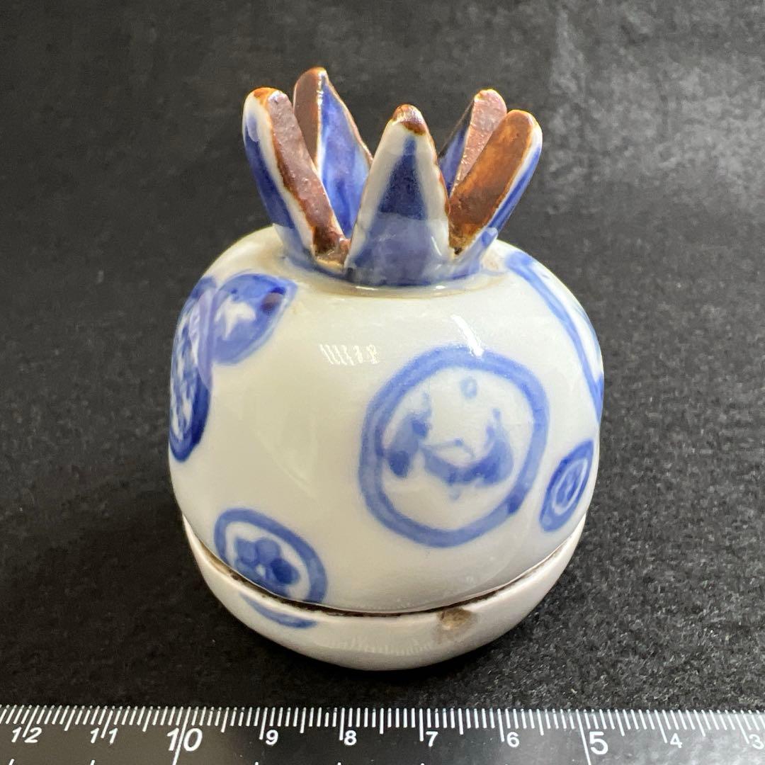 五良大甫　呉祥瑞造銘香合　木箱付　高さ約7㎝　東Y7-0523⭐︎2F