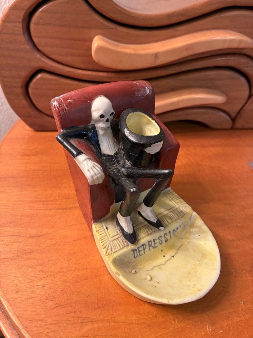 ビンテージ50s Japan スカル　髑髏　骸骨　灰皿　ネイバーフッド　死神