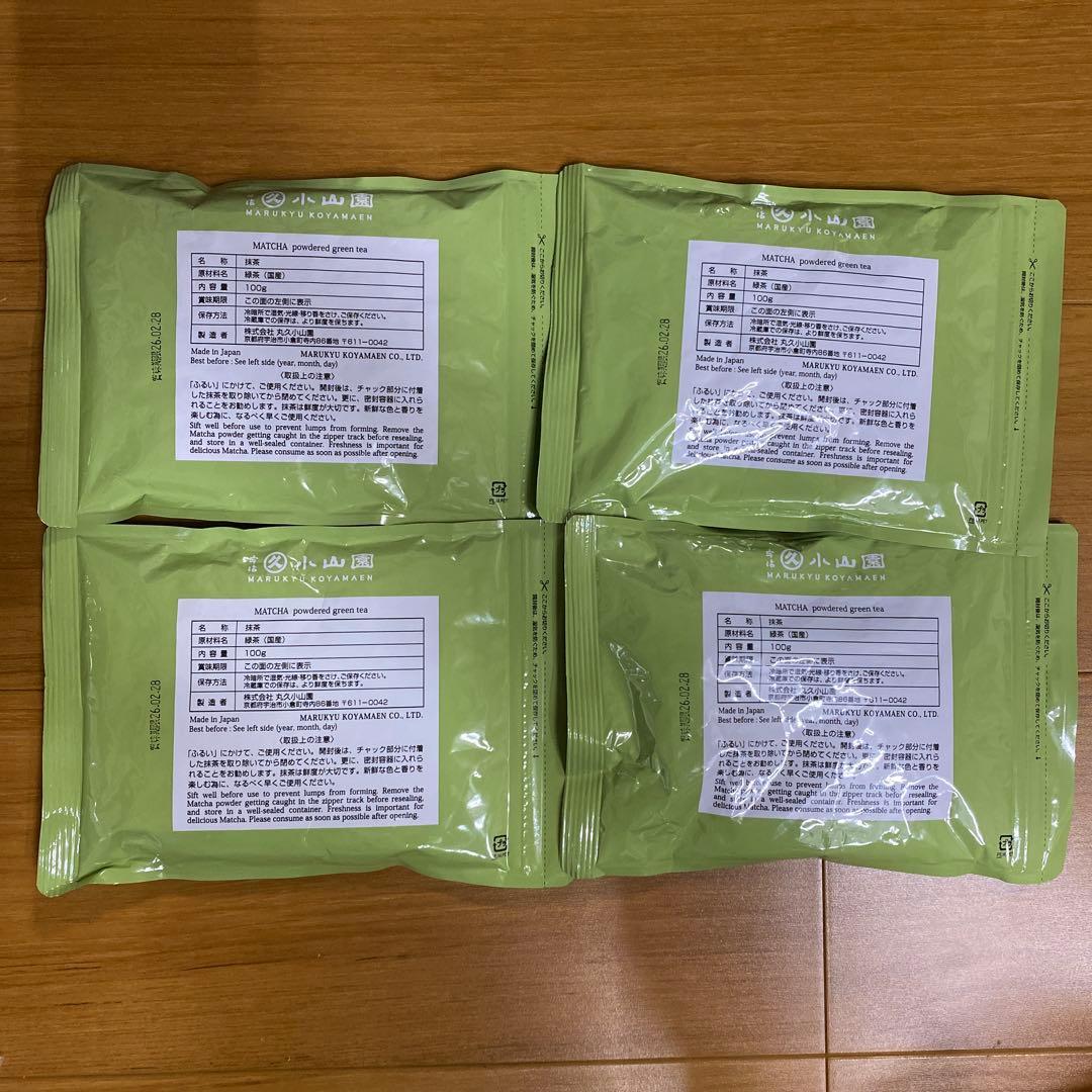 宇治 丸久小山園 抹茶 青嵐 袋入 100g 4袋 小山園 ④