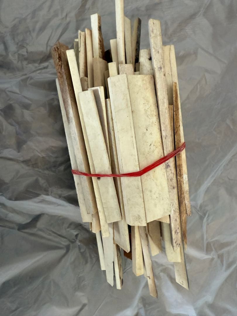 天然素材 白材 マンモス 重量700g 加工用素材用 中古品 。