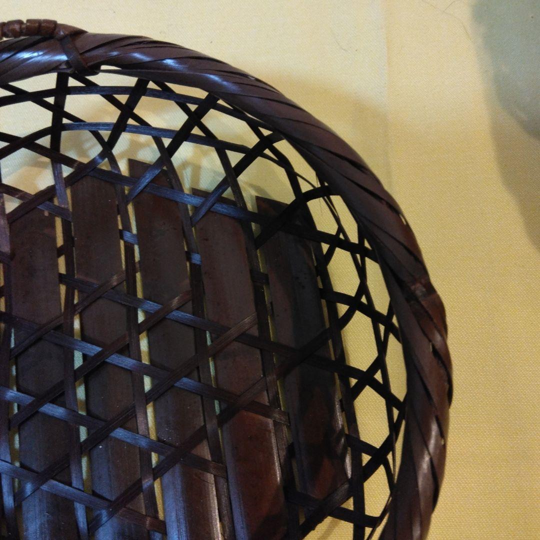 多目的籐製?円形バスケット持ち手付き15個