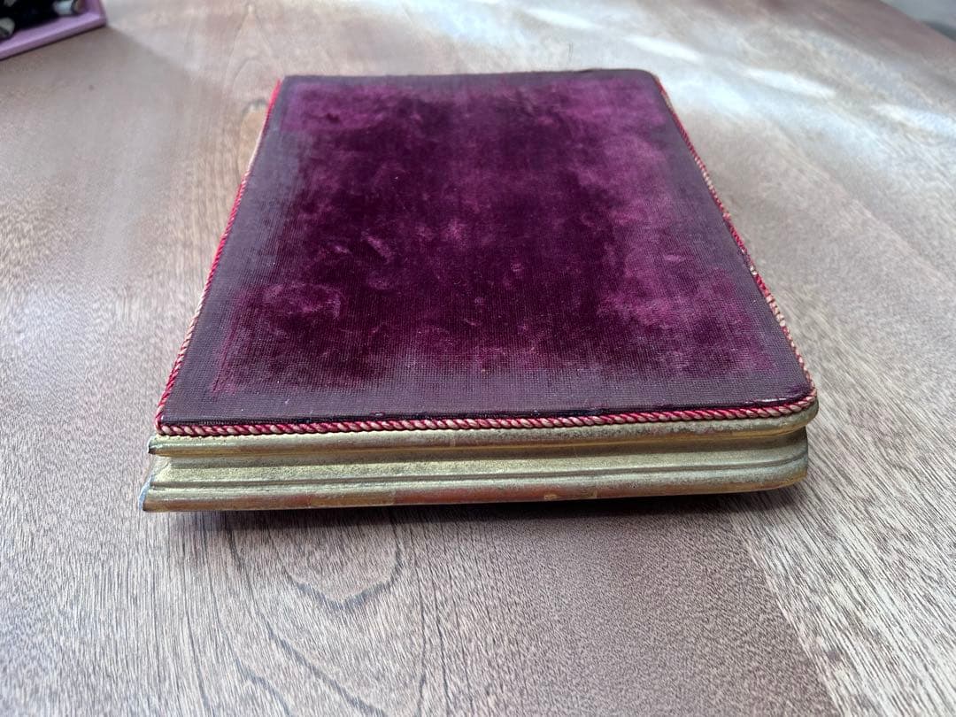 アンティーク ジュエリーディスプレイ台 ベルベット ゴールド台座