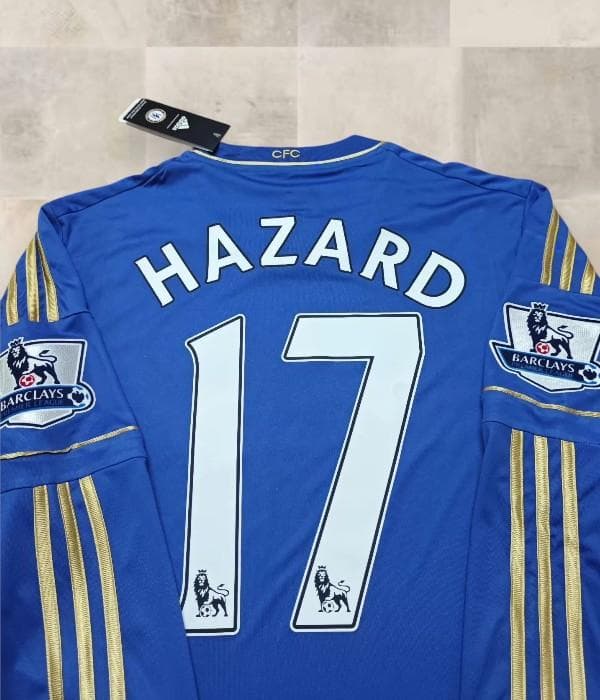 FCチェルシー 12/13 ホーム 17番 アザール 長袖 ユニフォーム