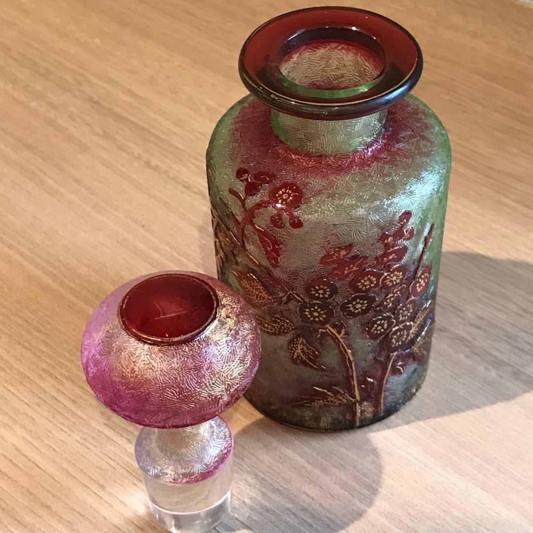 上級品稀少オールドバカラBaccaratローズヒップRosehip野薔薇香水ビン