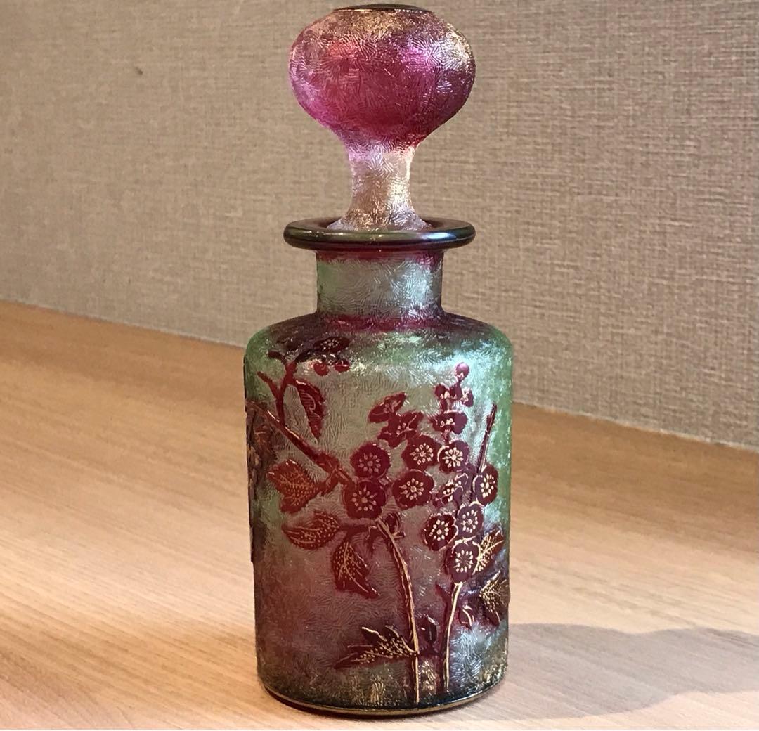 上級品稀少オールドバカラBaccaratローズヒップRosehip野薔薇香水ビン