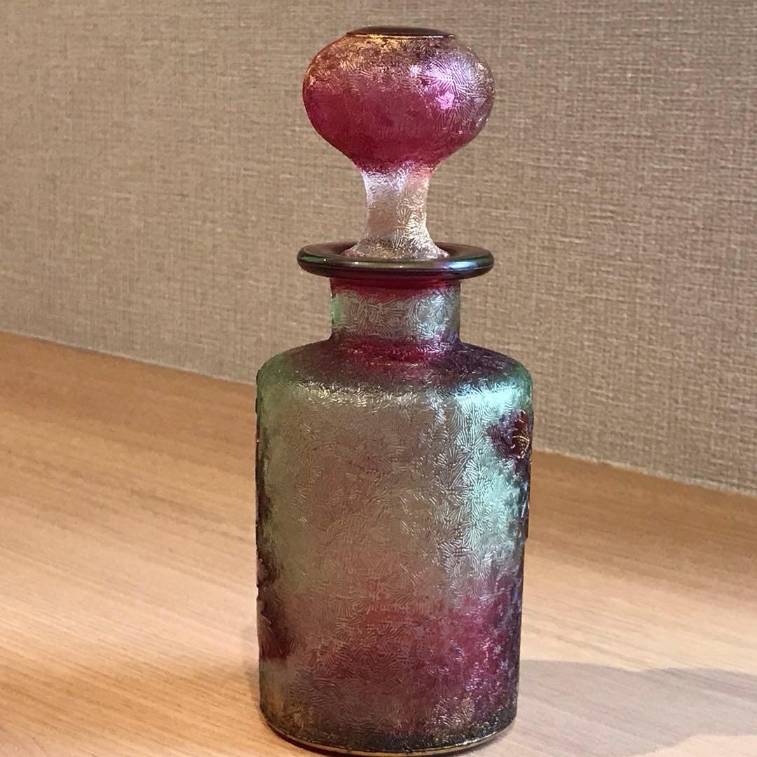 上級品稀少オールドバカラBaccaratローズヒップRosehip野薔薇香水ビン