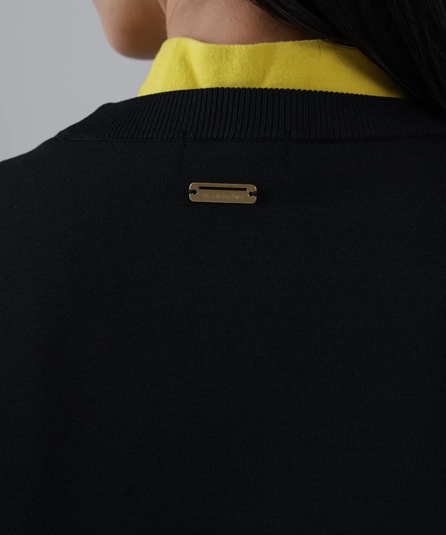 St ANDREWS 12G天竺×リンクス裏地付きクルーネックニットプルオーバー