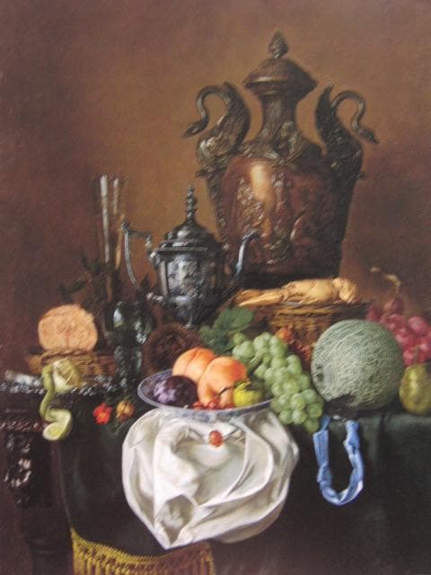 玉有万範、静物、希少画集画、新品高級額・額装付、状態良好