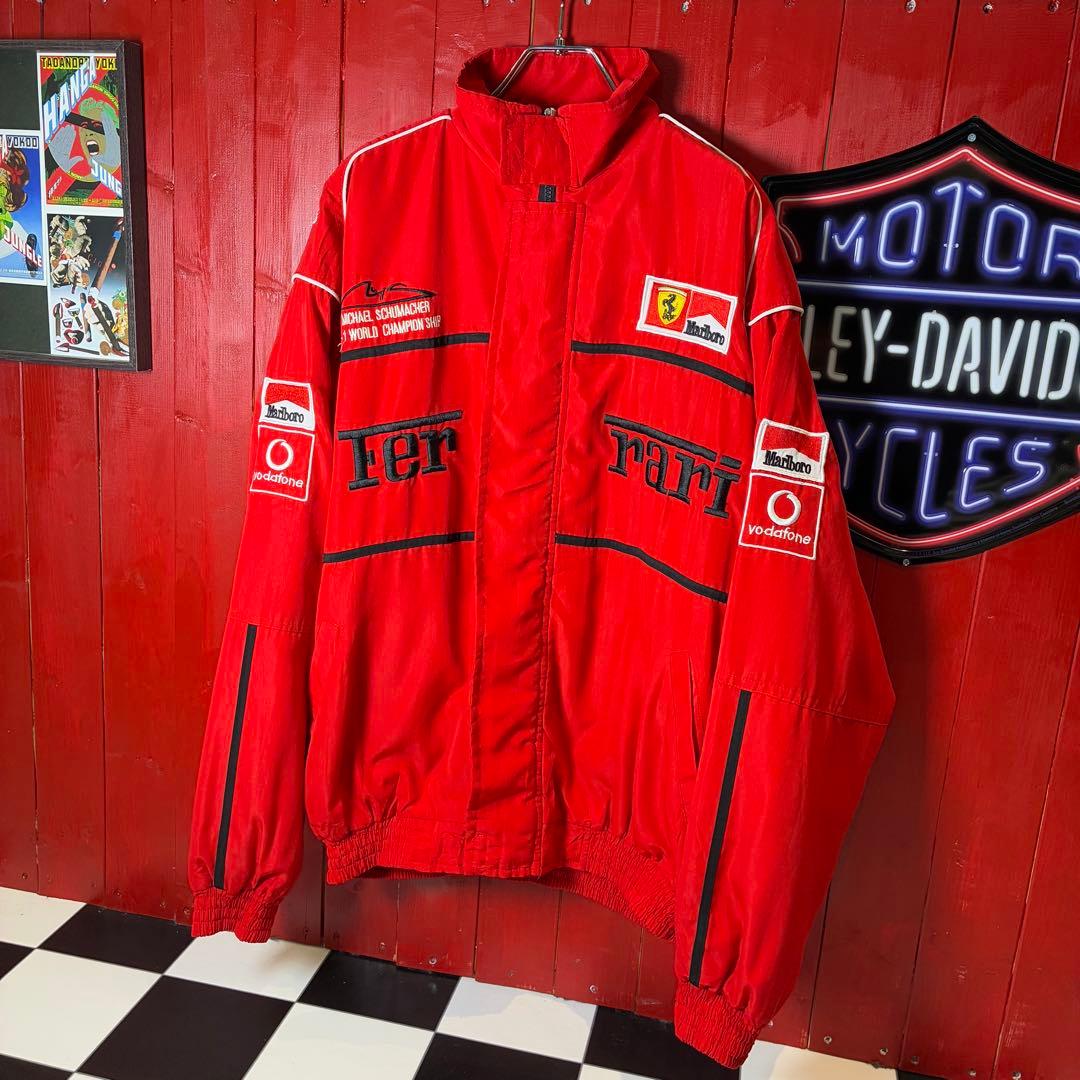 Ferrari×Marlboro ナイロンレーシングジャケット　フルデコ