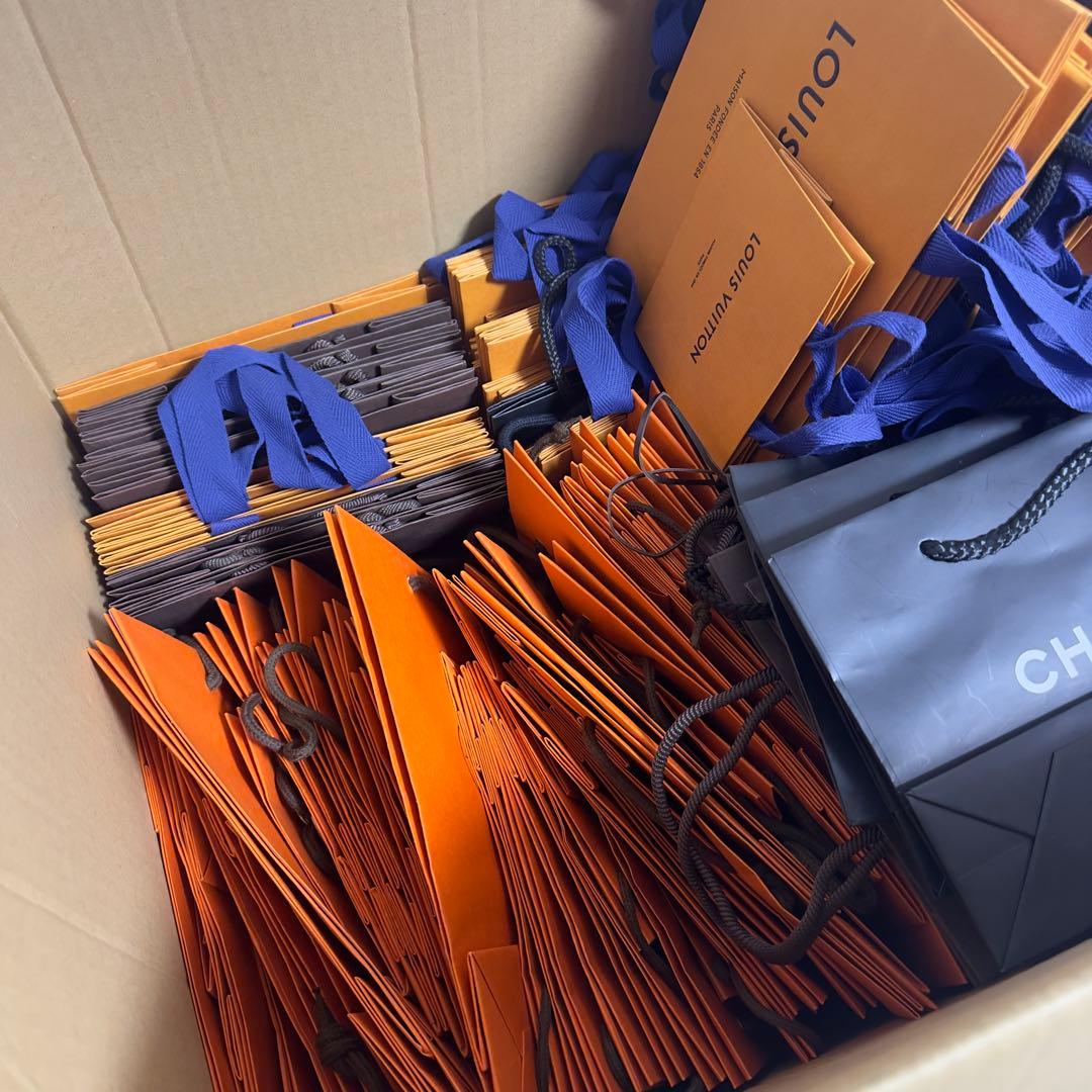 【まとめ買い】高級ブランド紙袋　200枚まとめ　小さめサイズ