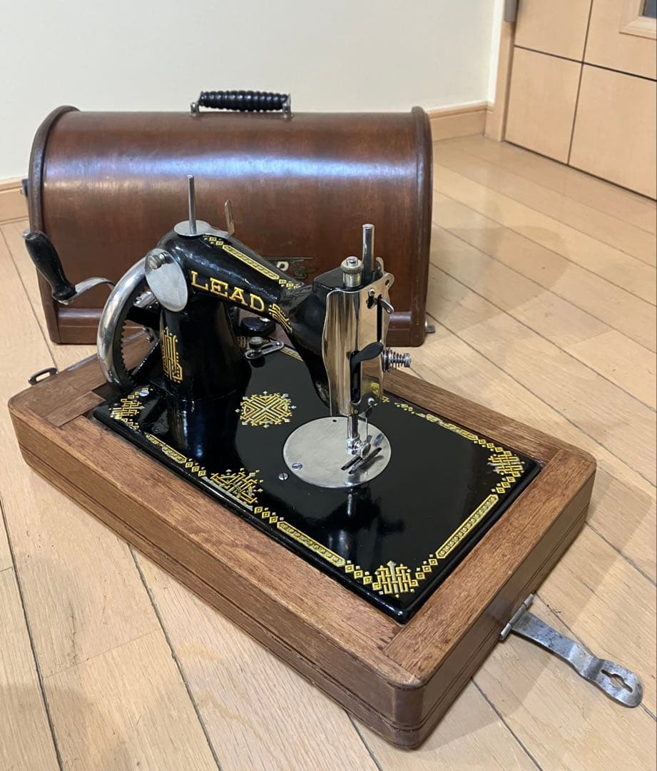 LEADチェーンステッチ・ミシン★整備・調整機★実働単環ミシン★昭和アンティーク