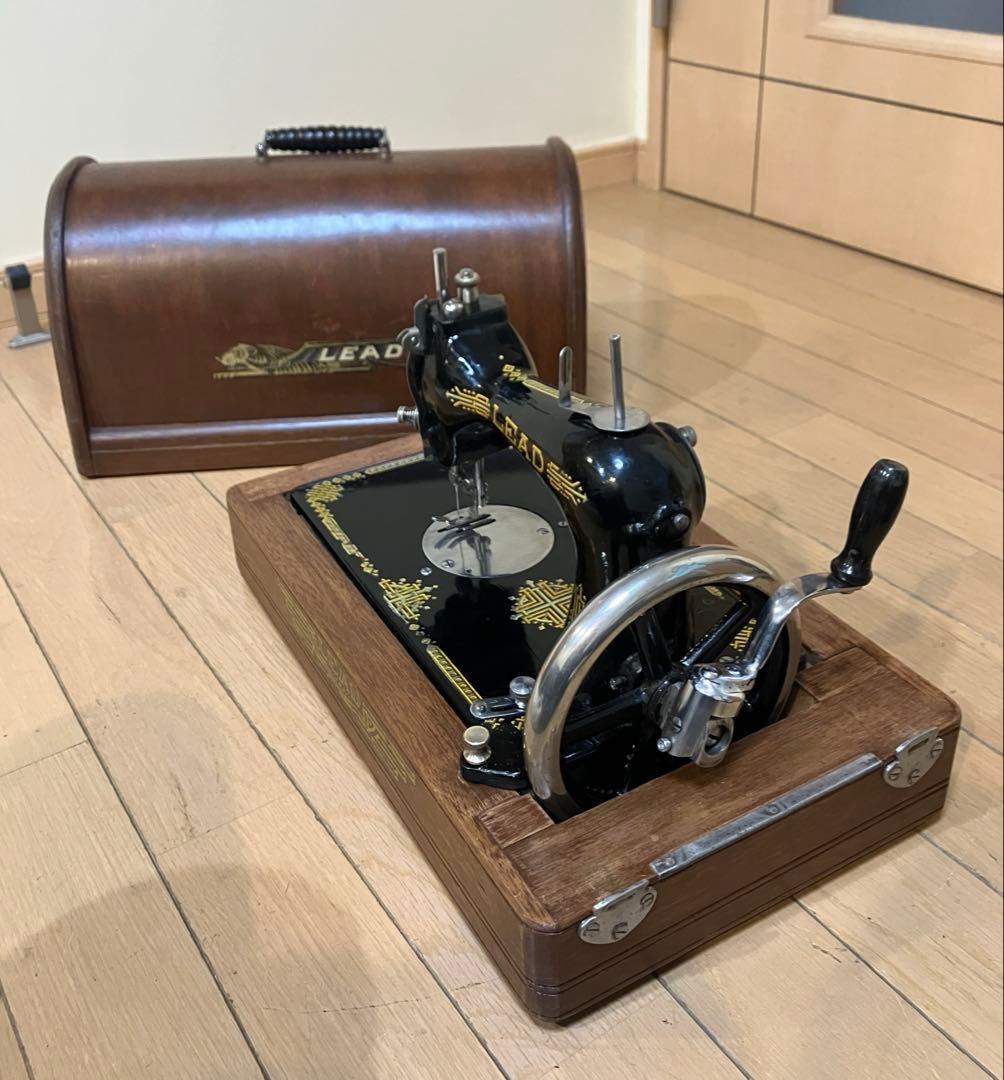 LEADチェーンステッチ・ミシン★整備・調整機★実働単環ミシン★昭和アンティーク