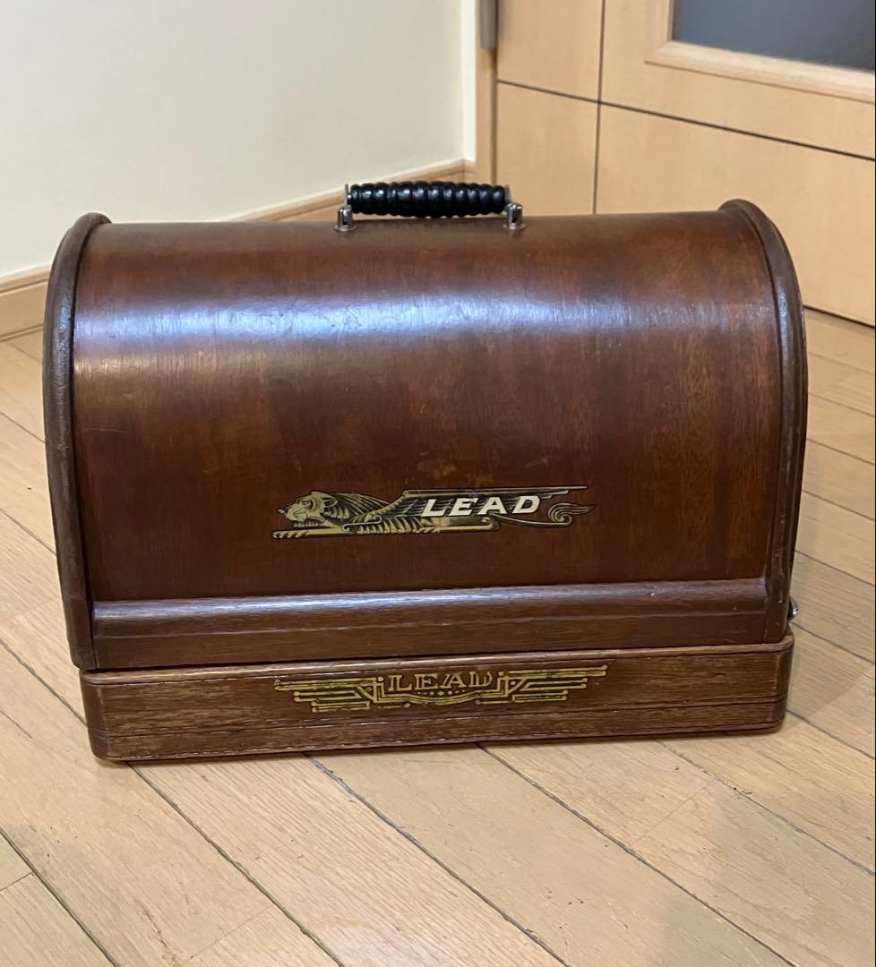 LEADチェーンステッチ・ミシン★整備・調整機★実働単環ミシン★昭和アンティーク